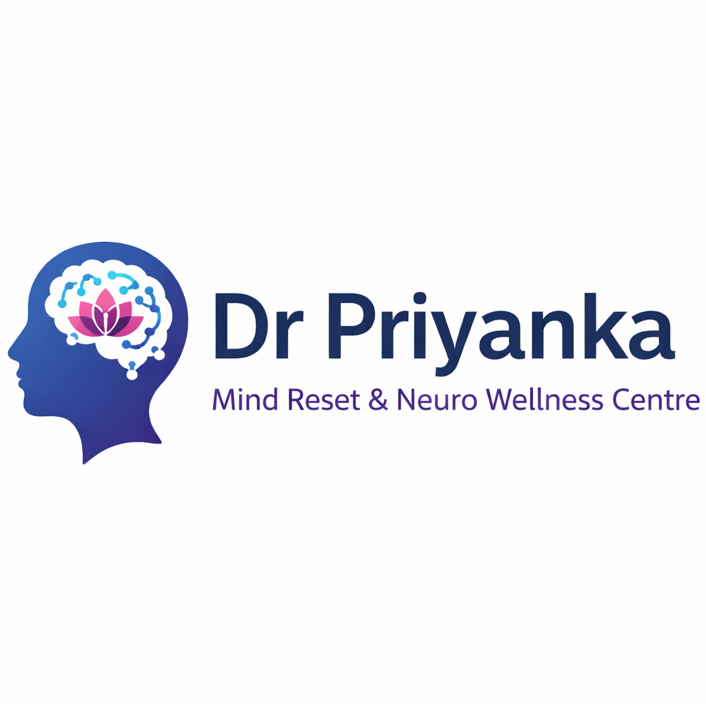 Dr Priyanka Mind Reset & Neuro Wellness Centre logo for mental wellness and mind therapy